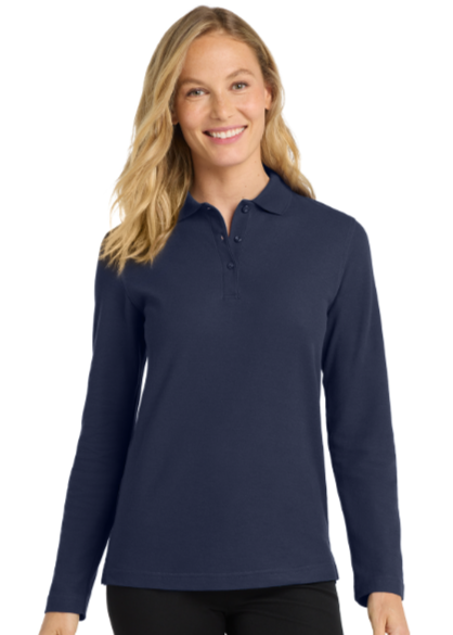 Embroidered Women's Silk Touch Long Sleeve Polo  #404723